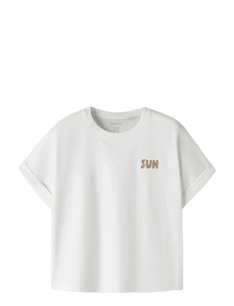 name it - NKFVILLE SS LOOSE TOP - kurzärmelige - bright white - 2