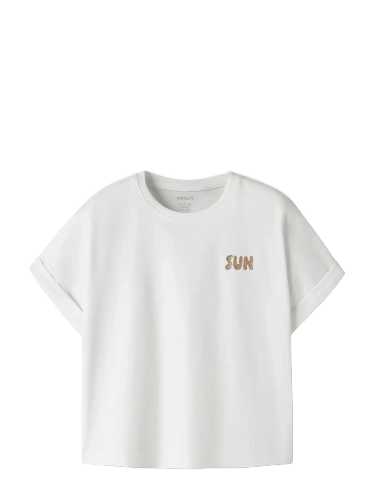 name it - NKFVILLE SS LOOSE TOP - kurzärmelige - bright white - 2