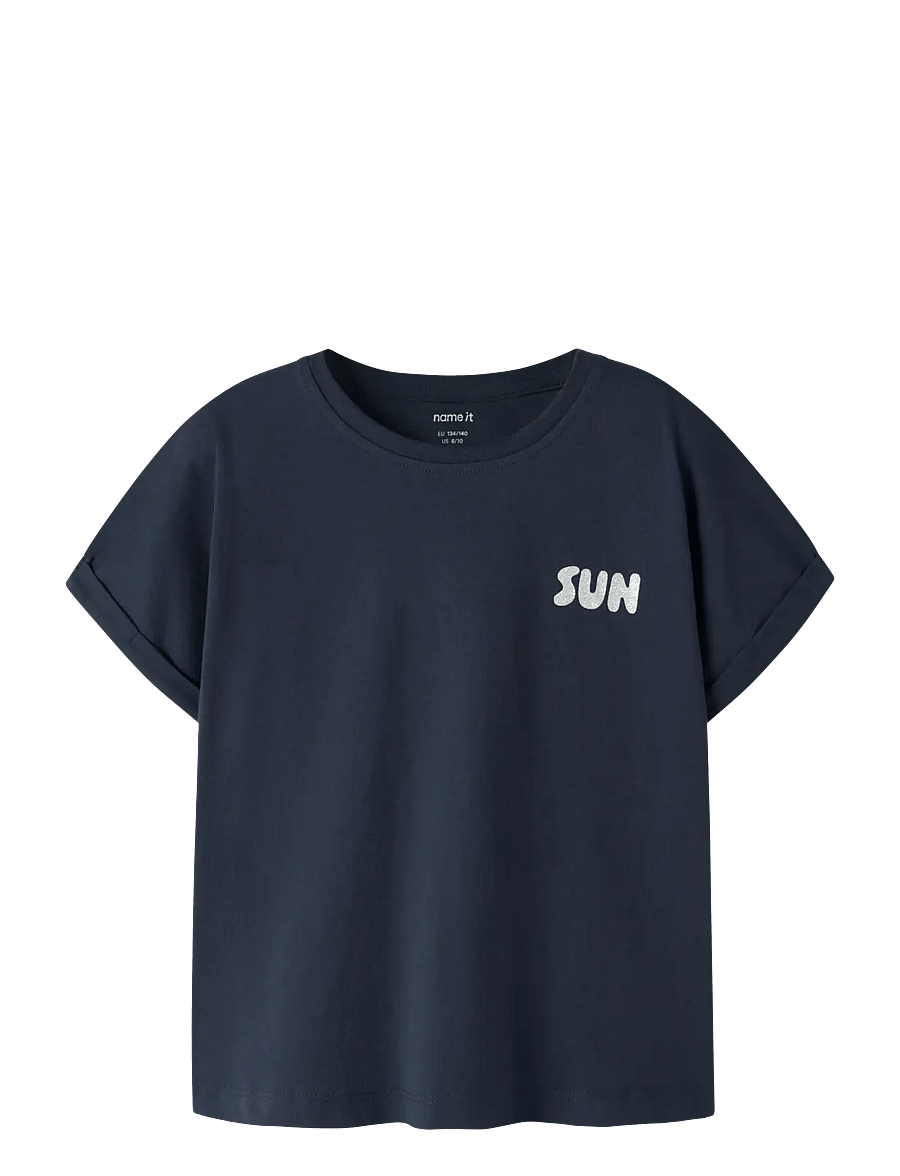 name it - NKFVILLE SS LOOSE TOP - kortærmede t-shirts - dark sapphire - 0
