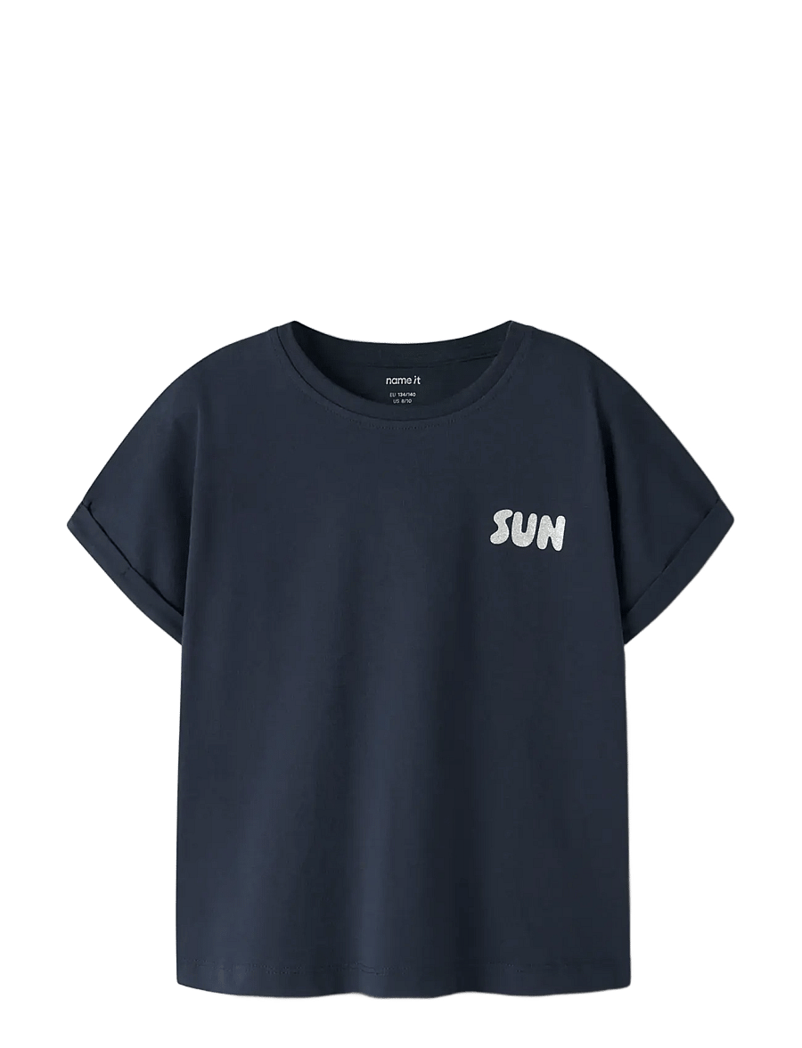 name it - NKFVILLE SS LOOSE TOP - kortærmede t-shirts - dark sapphire - 2