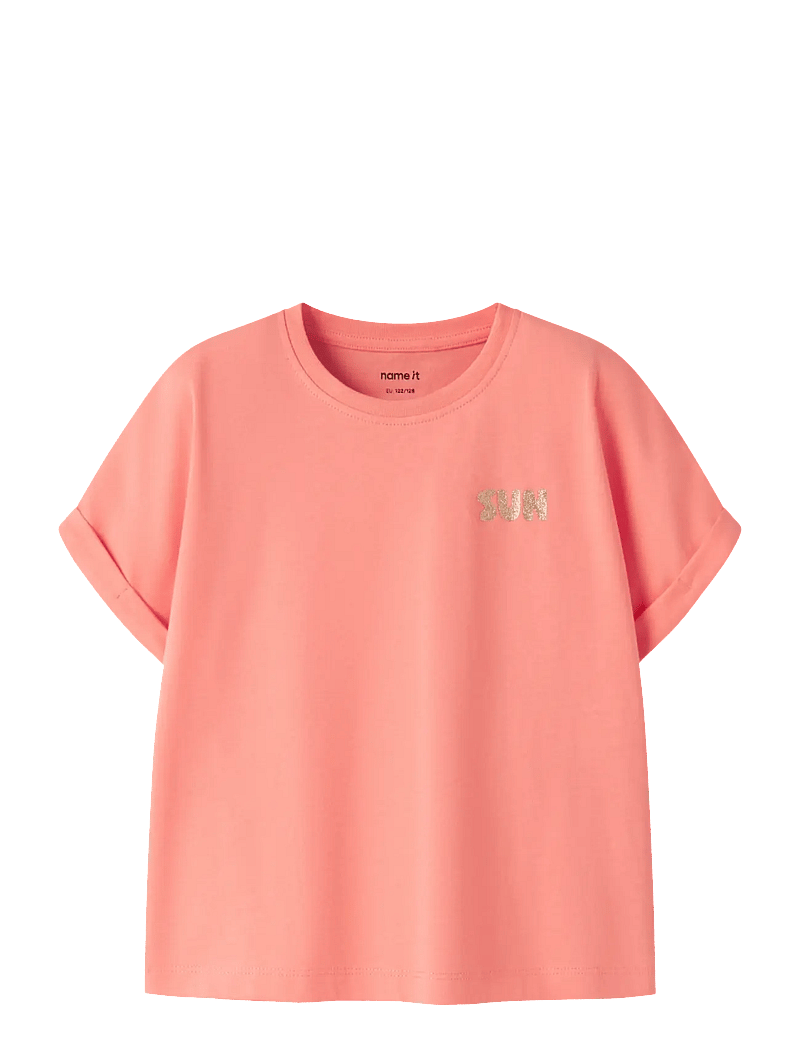 name it - NKFVILLE SS LOOSE TOP - lühikeste varrukatega t-särgid - fusion coral - 0