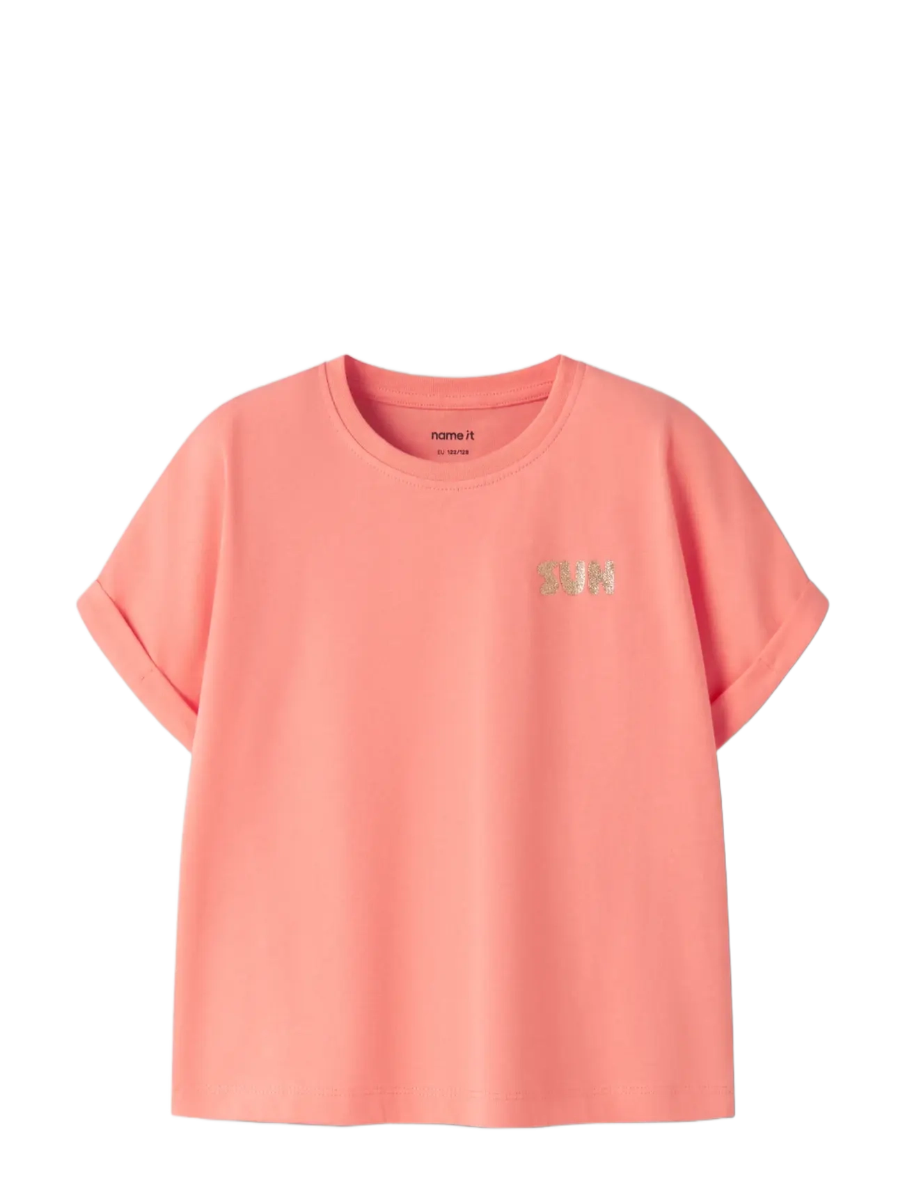 name it - NKFVILLE SS LOOSE TOP - kortärmade t-shirts - fusion coral - 2
