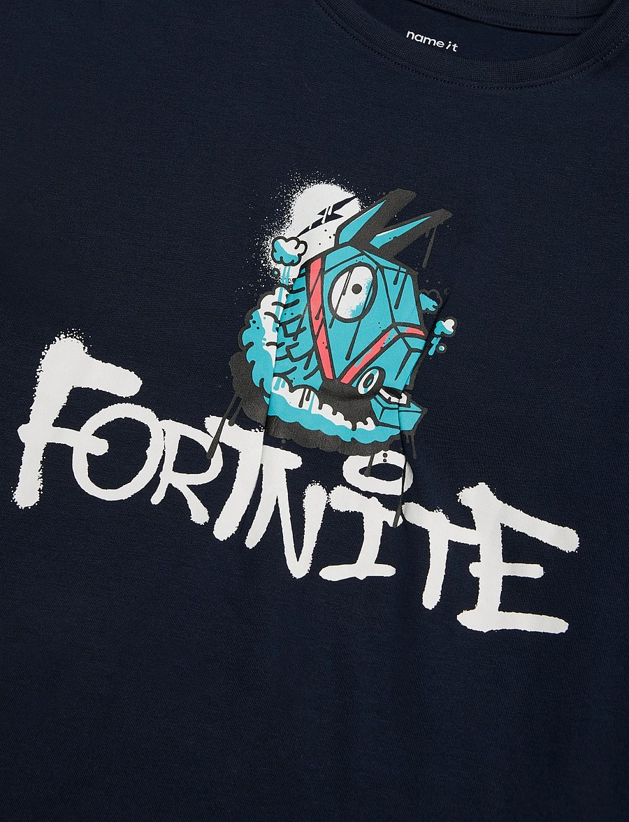 name it - NKMOXEN FORTNITE LS NREG TOP BOX BFU - langærmede t-shirts - navy blazer - 2
