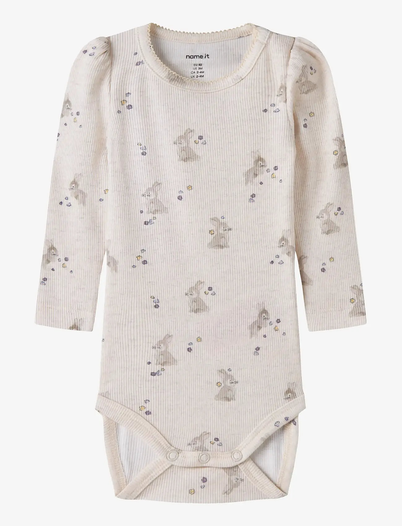 name it - NBFDIAKAB LS BODY - langærmede bodyer - peyote melange - 0