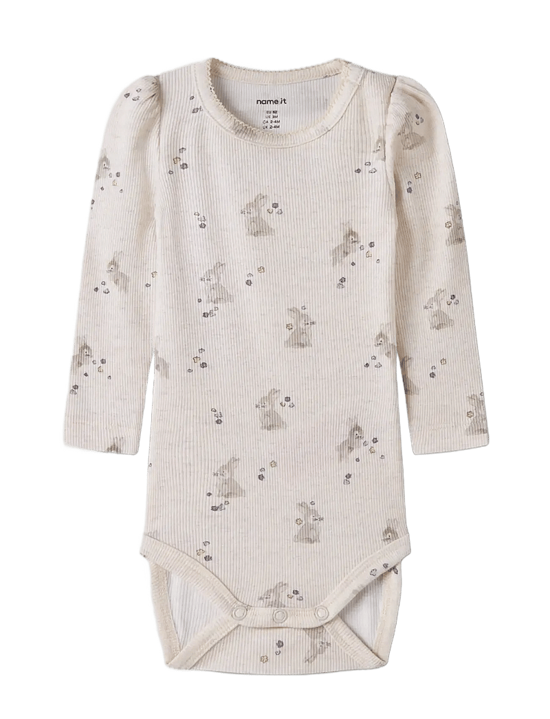 name it - NBFDIAKAB LS BODY - langærmede bodyer - peyote melange - 2