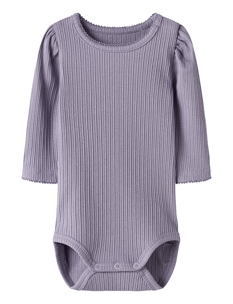 name it - NBFDEMI LS BODY - langærmede heldragter - lavender gray - 0