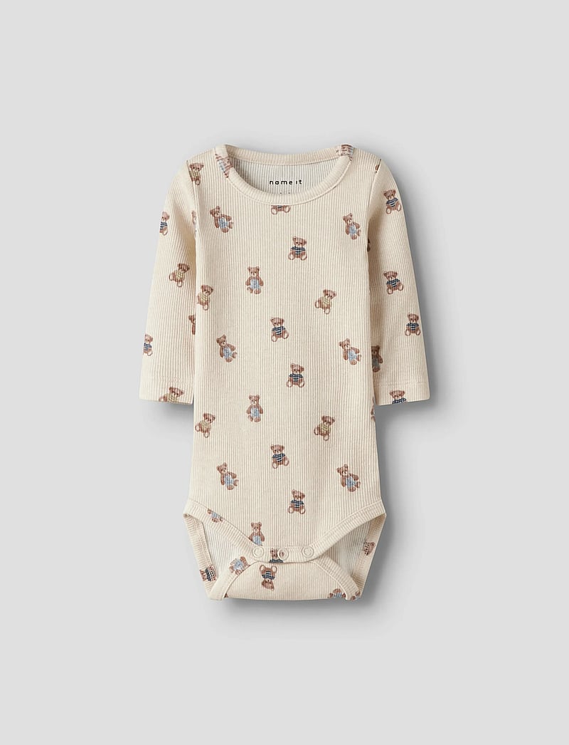 name it - NBMDENKAB LS BODY - pikkade varrukatega bodid - peyote melange - 0