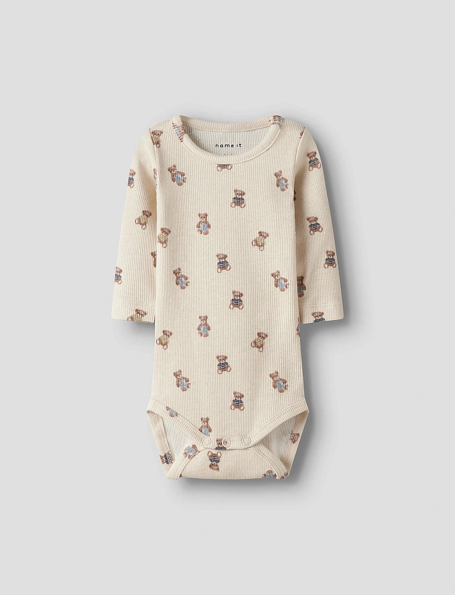 name it - NBMDENKAB LS BODY - pikkade varrukatega bodid - peyote melange - 0