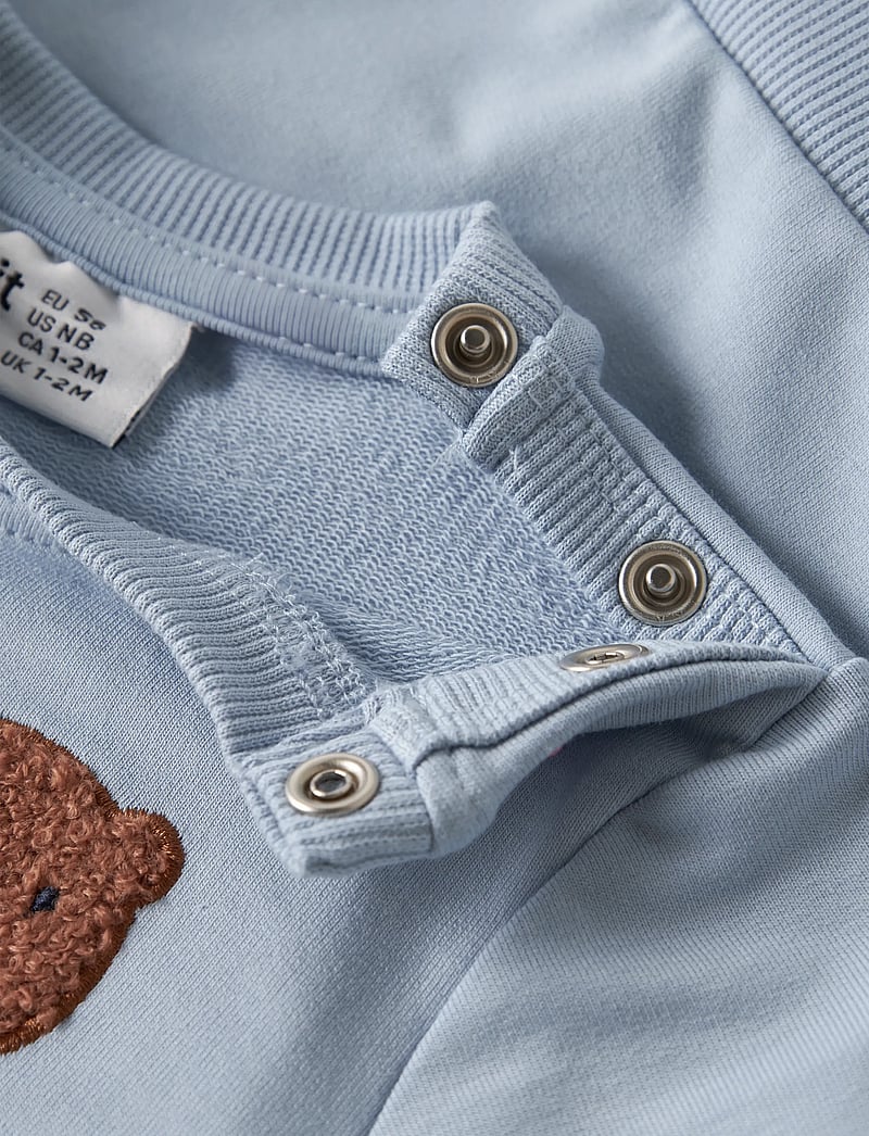 name it - NBMDADDEL LS SWEAT UNB - sweatshirts - blue fog - 2