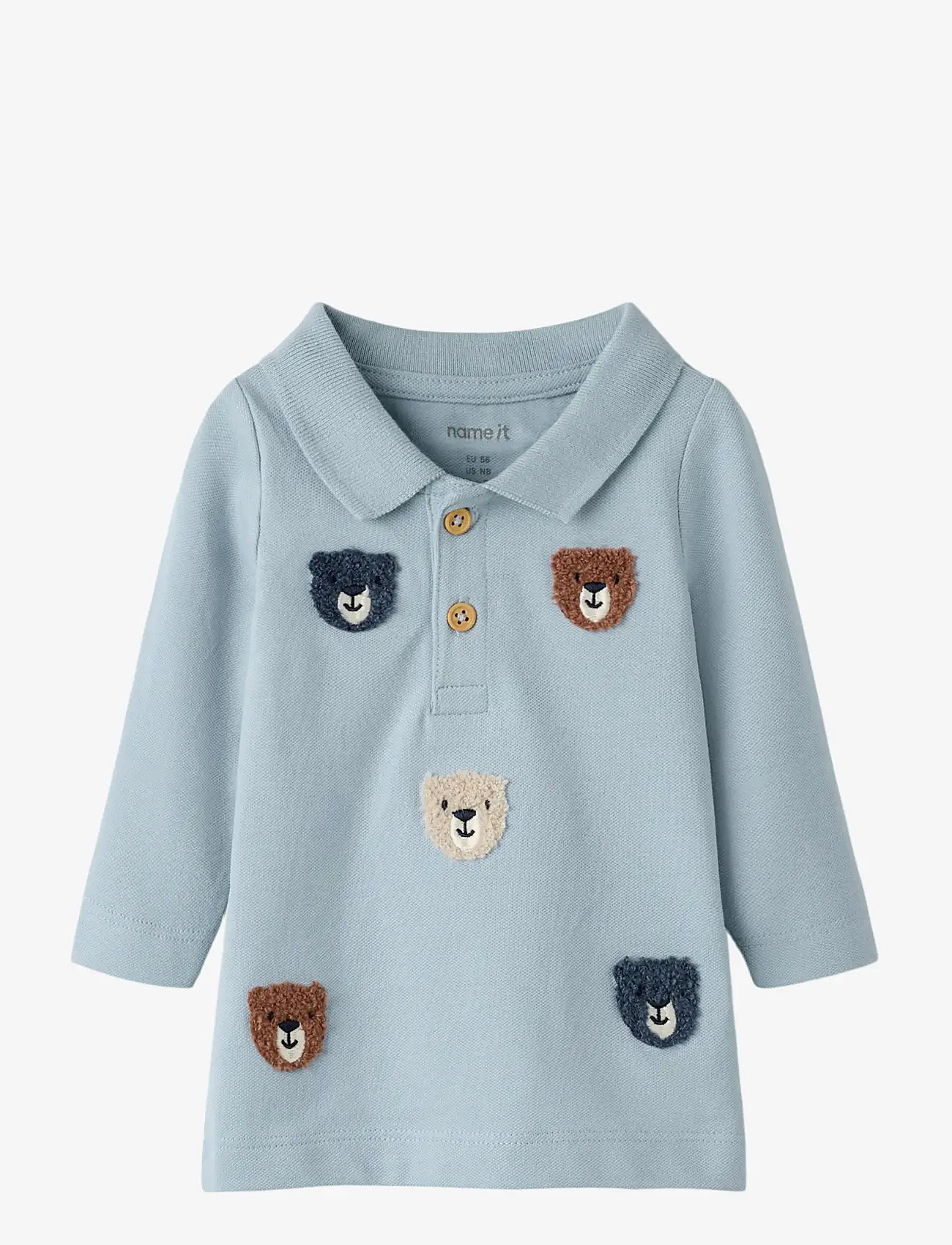 name it - NBMDIETER LS POLO TOP - pikkade varrukatega polod - blue fog - 0