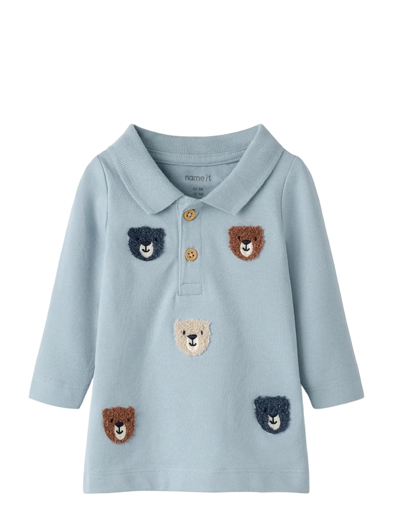 name it NBMDIETER LS POLO TOP - Overdele - BLUE FOG / blue