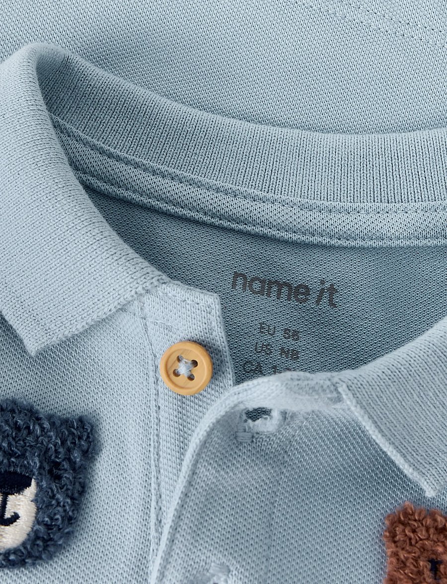 name it - NBMDIETER LS POLO TOP - pikkade varrukatega polod - blue fog - 2