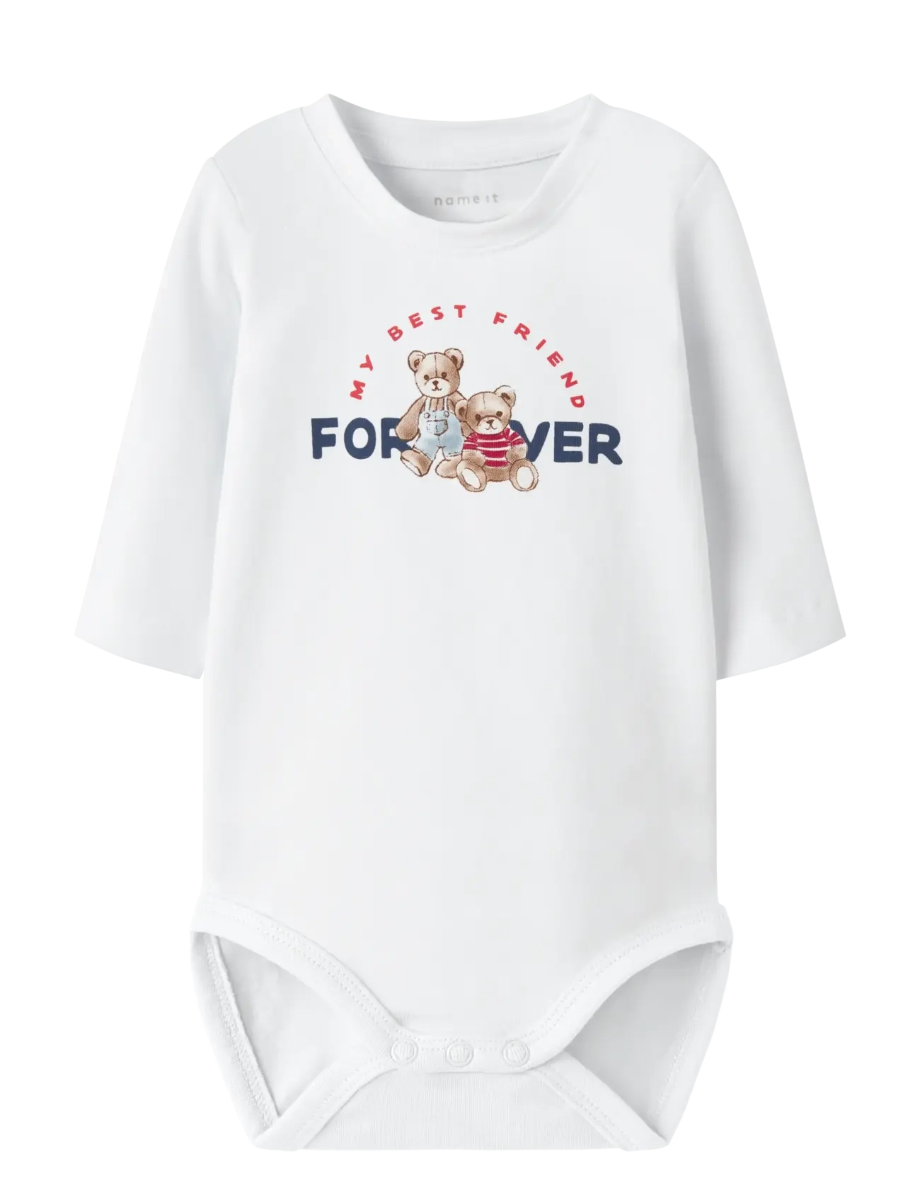 name it NBMDOOR LS BODY BOX - Baby 0-2 år - BRIGHT WHITE / white