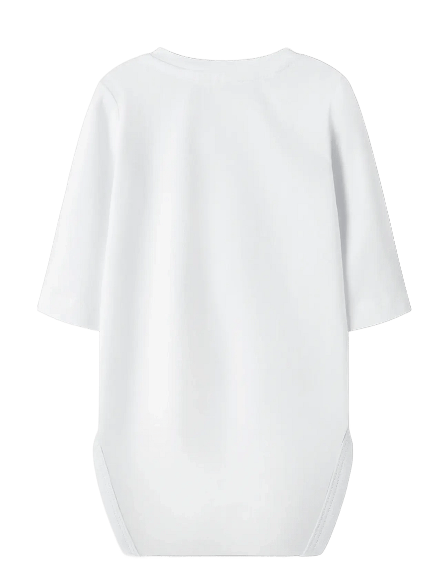 name it - NBMDOOR LS BODY BOX - pikkade varrukatega bodid - bright white - 2