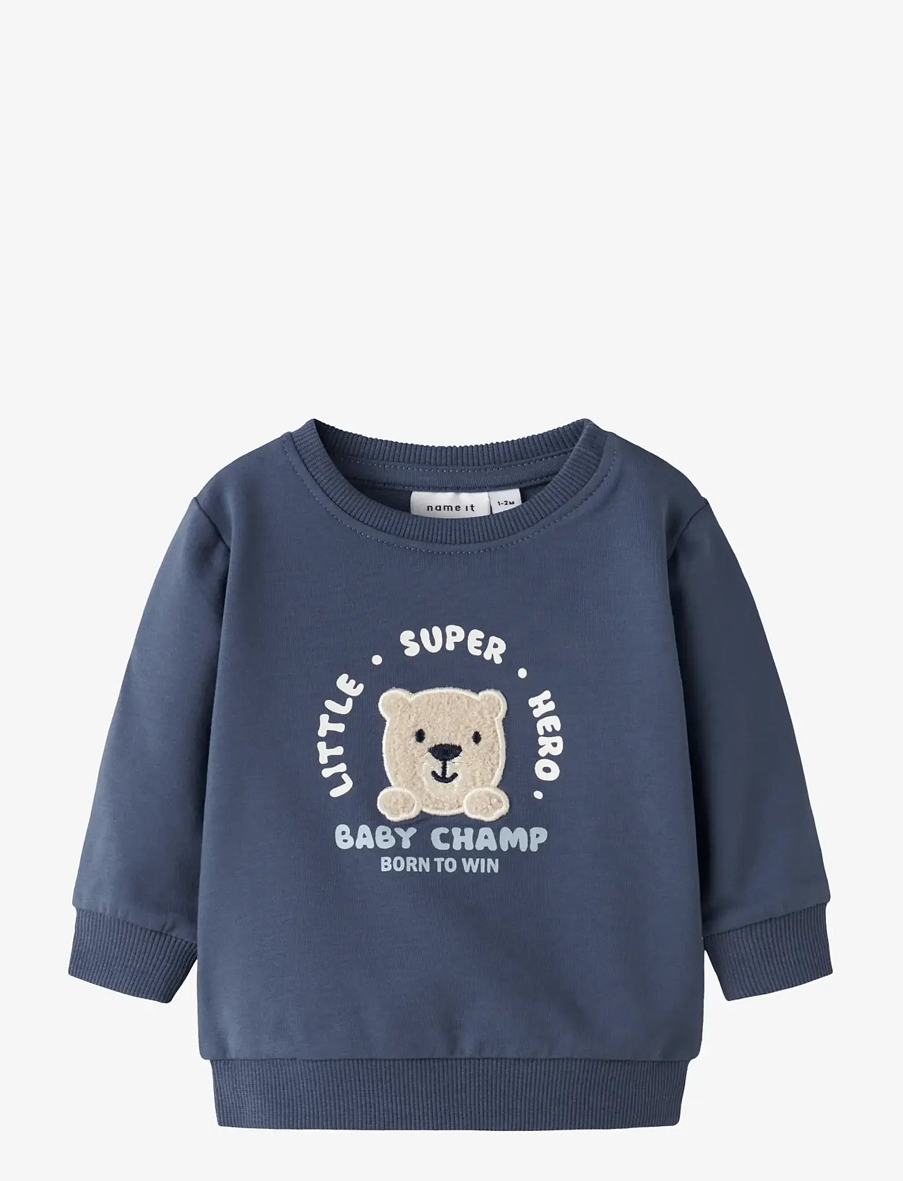 name it - NBMDETROIT LS SWEAT BOX UNB - sweatshirts - vintage indigo - 1