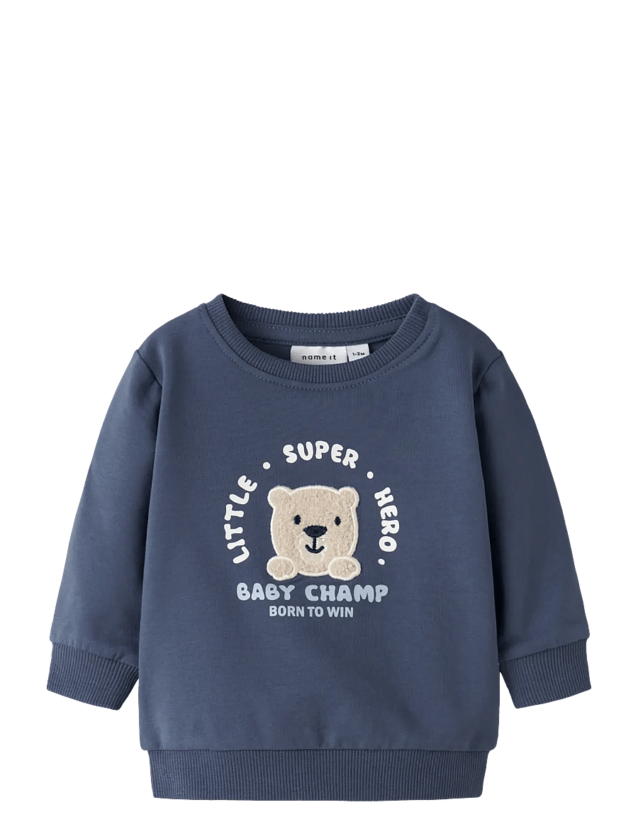 name it - NBMDETROIT LS SWEAT BOX UNB - joggingpeysur - vintage indigo - 1