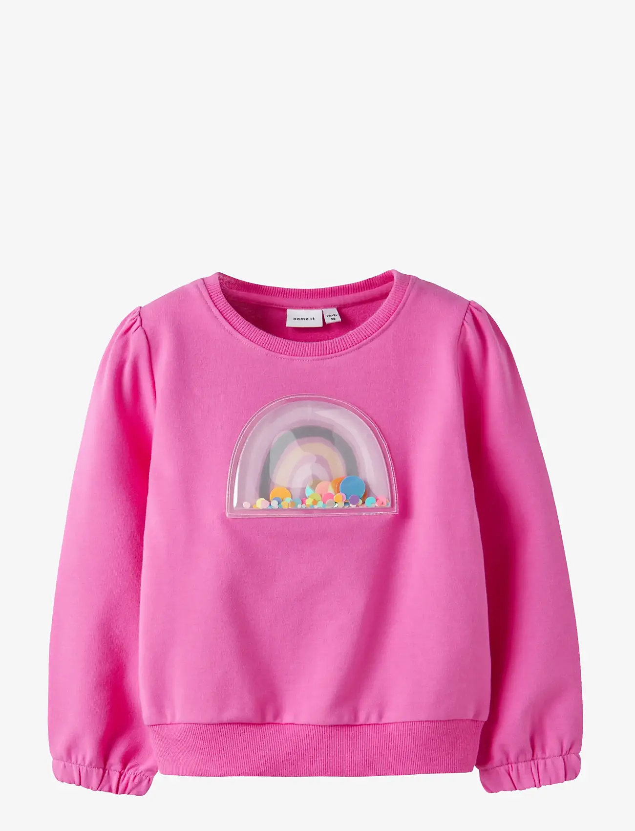 name it - NMFDOTTANA LS SWEAT UNB - sweatshirts - strawberry moon - 0