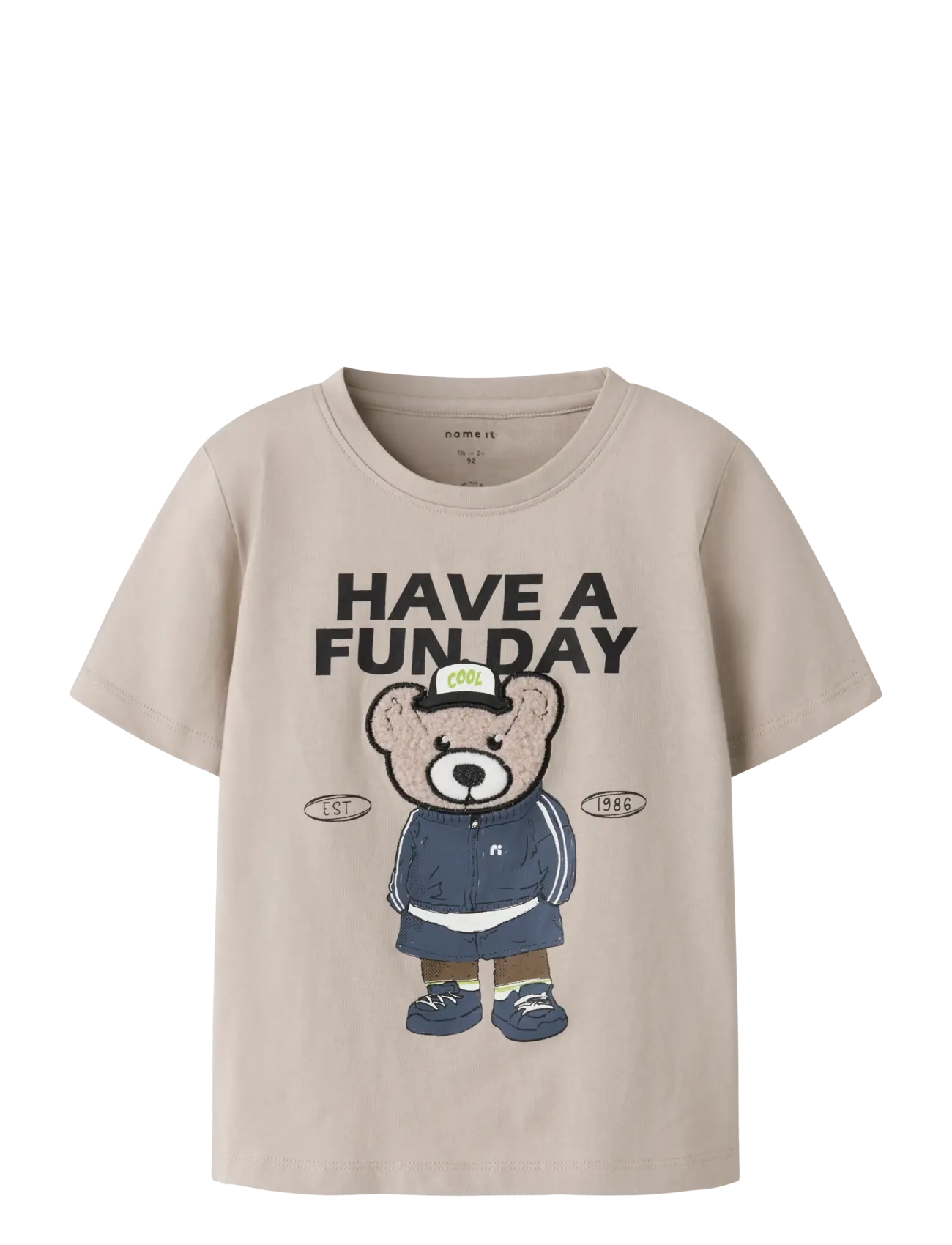 name it NMMDILKA SS NREG TOP BOX - Kläder - CHATEAU GRAY / beige