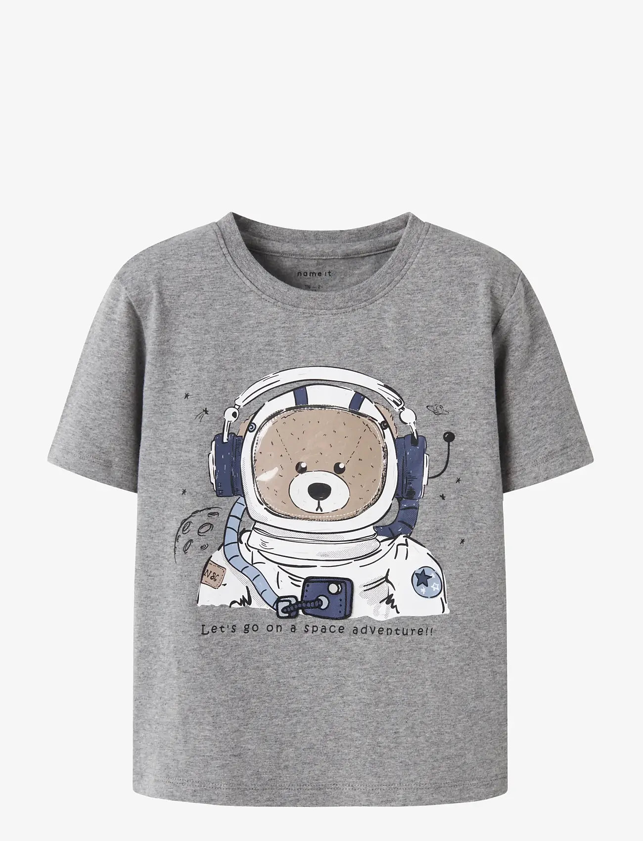 name it - NMMDILKA SS NREG TOP BOX - kortærmede t-shirts - grey melange - 0
