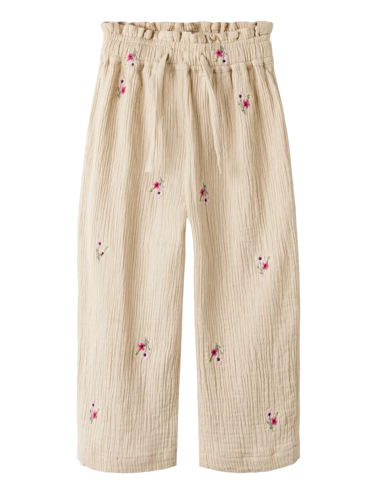 name it NMFDUNIANA WIDE PANT - Underdele - PEYOTE / cream