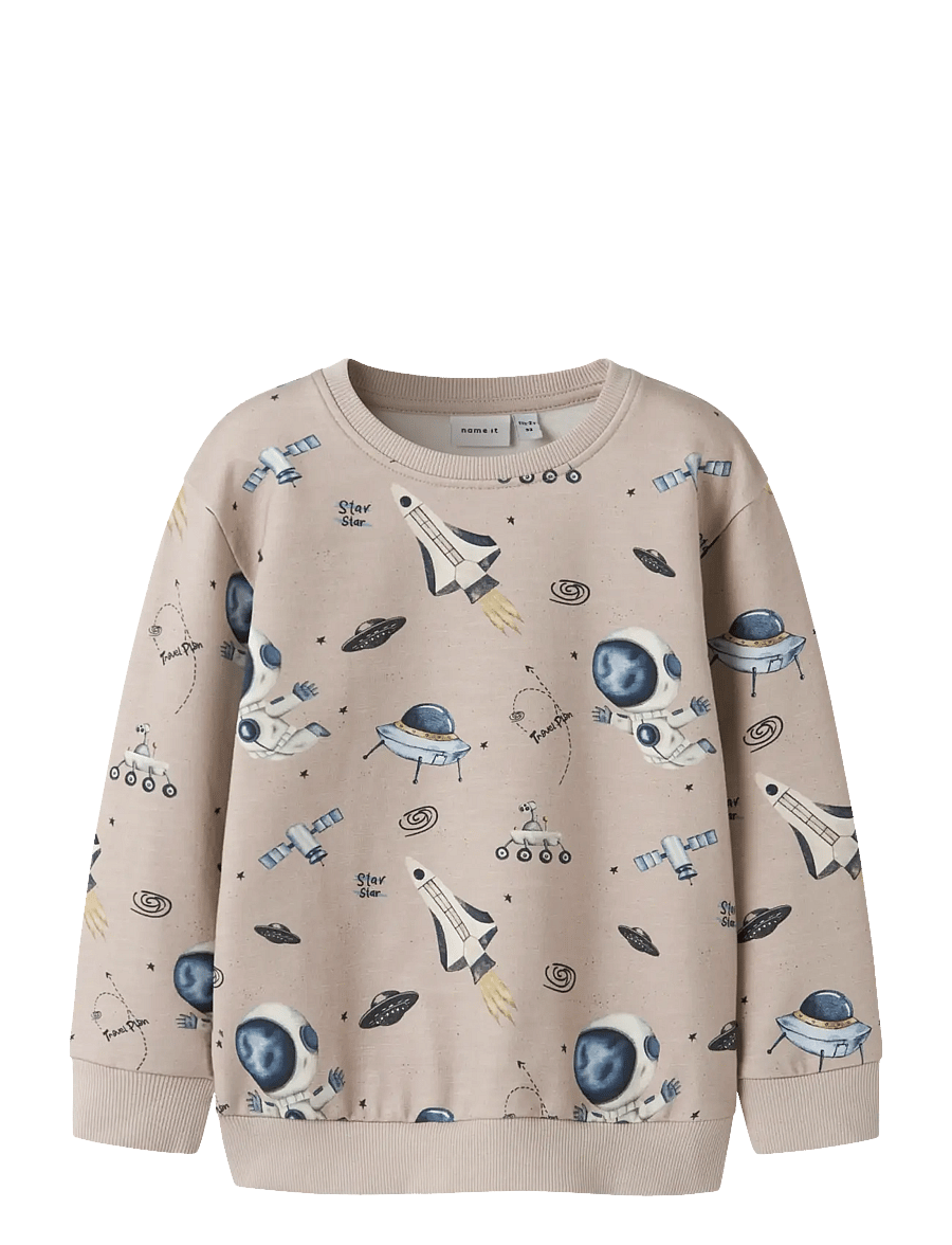 name it - NMMDACE LS NREG SWEAT UNB BOX - sweatshirts - chateau gray - 1
