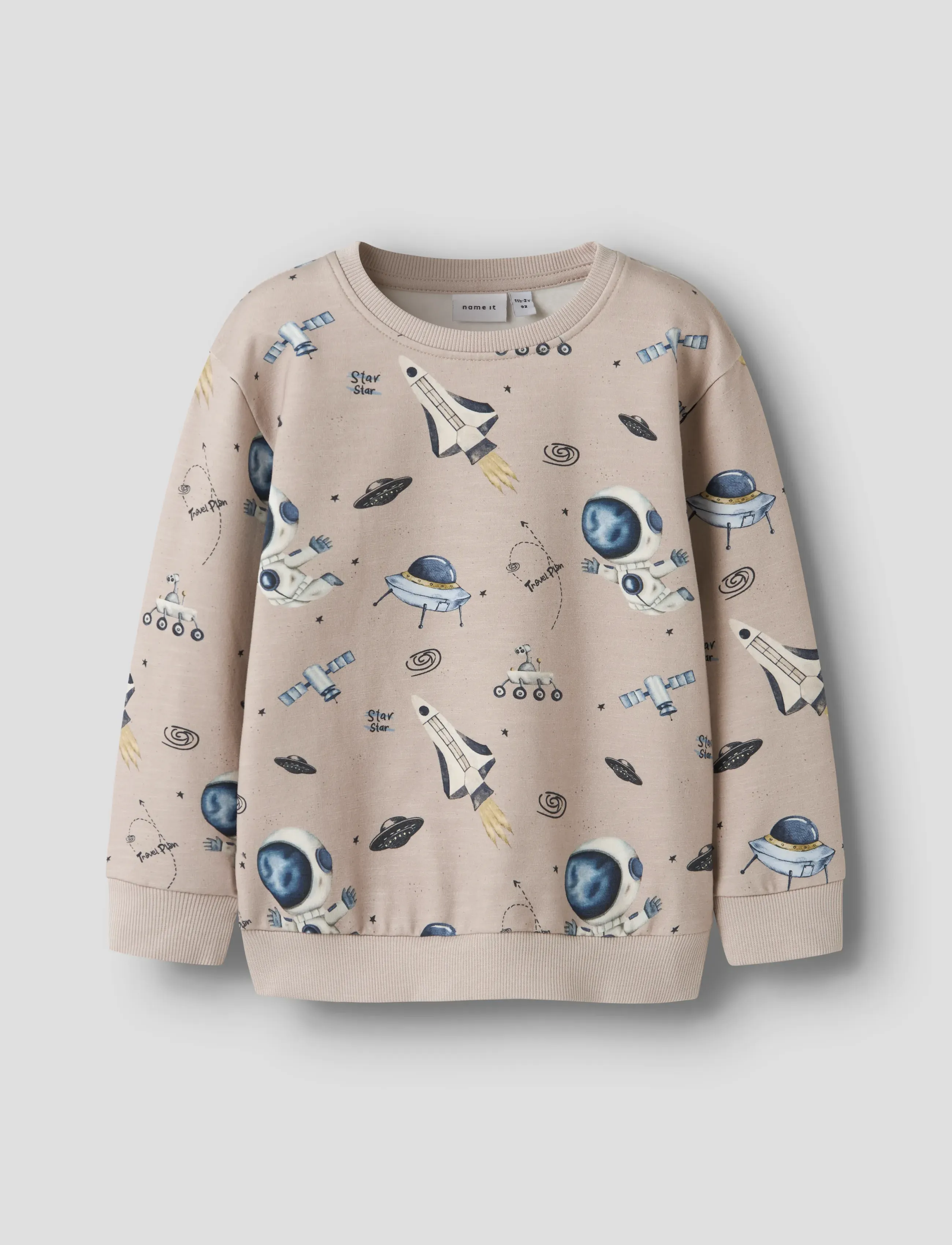 name it NMMDACE LS NREG SWEAT UNB BOX - Sweatshirts - CHATEAU GRAY / beige