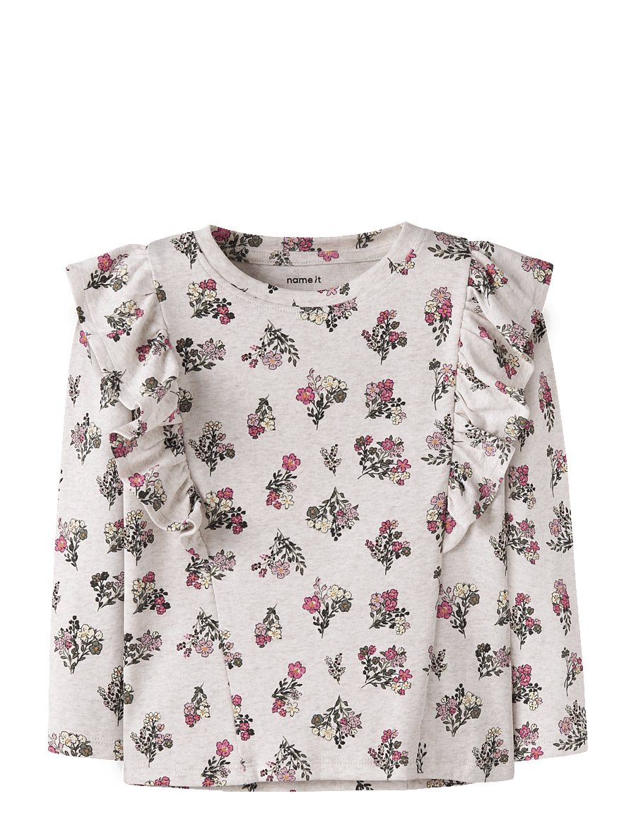 name it - NMFDORITTA LS TOP - langärmelig - peyote melange - 0