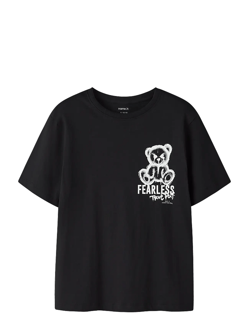 name it - NKMDIPO SS NREG TOP BOX - kurzärmelige - black - 1