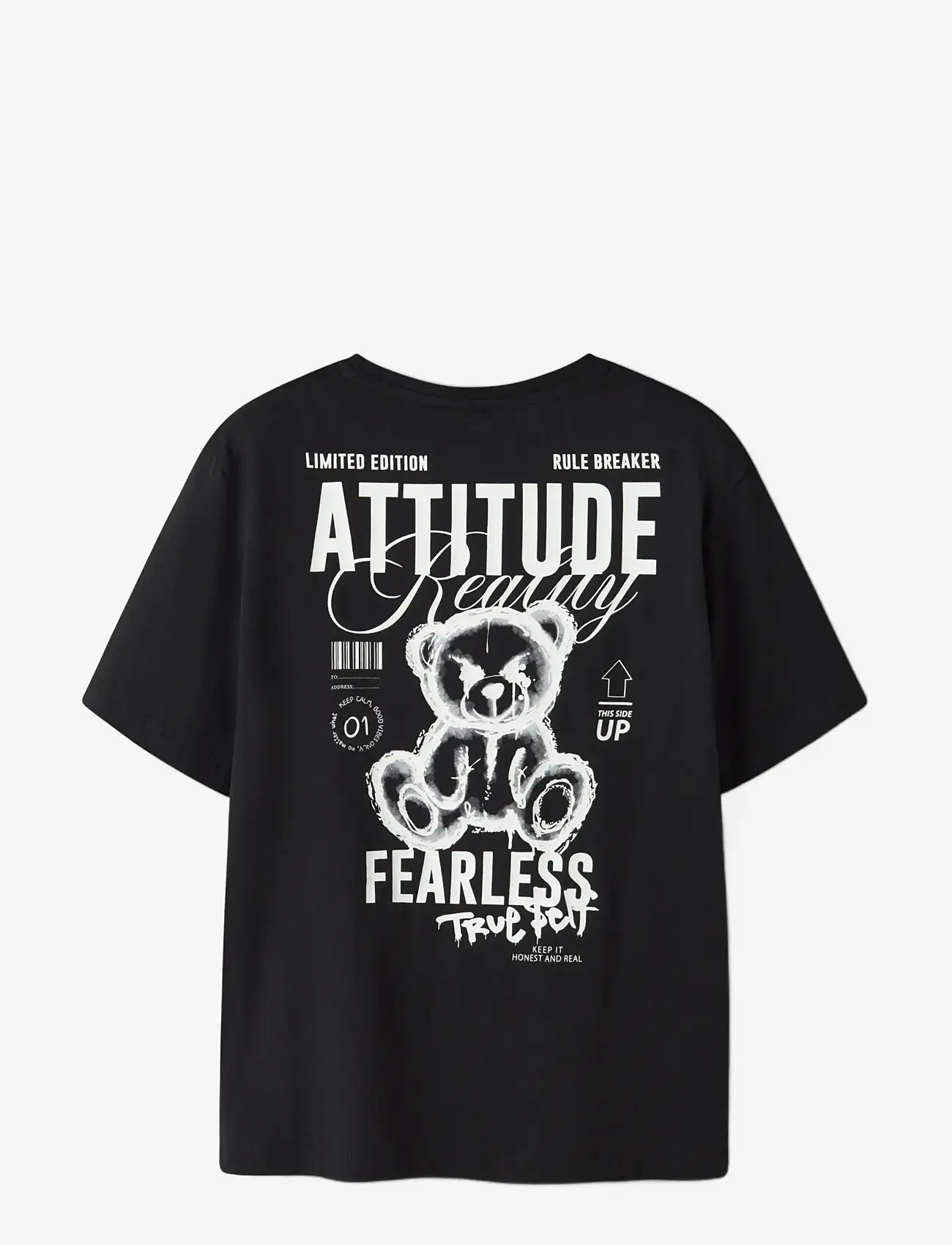 name it - NKMDIPO SS NREG TOP BOX - kurzärmelige - black - 2