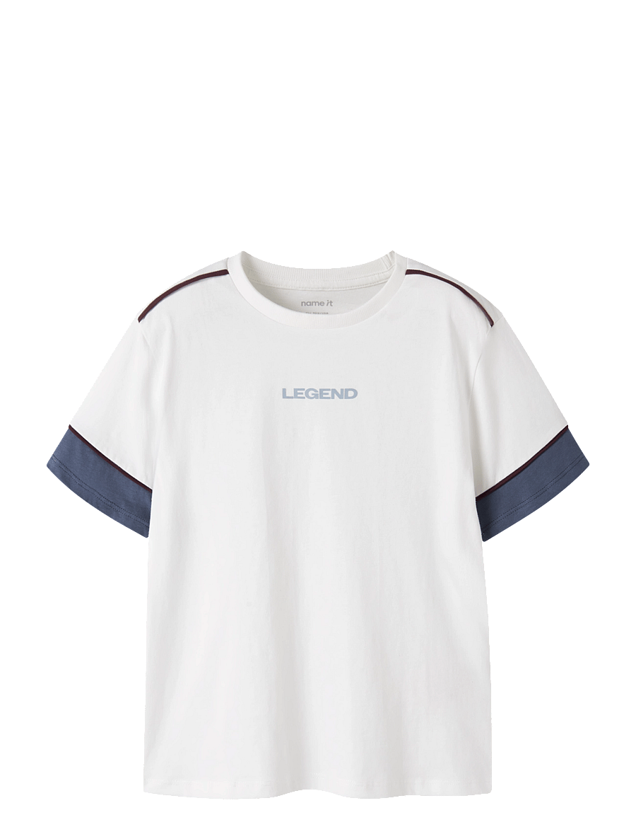 name it - NKMDEKU SS NREG TOP - kortærmede t-shirts - cloud dancer - 0