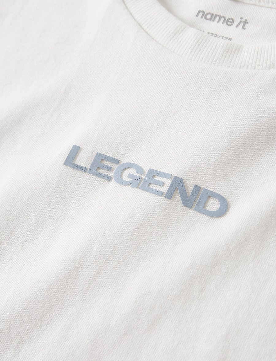 name it - NKMDEKU SS NREG TOP - kortærmede t-shirts - cloud dancer - 2
