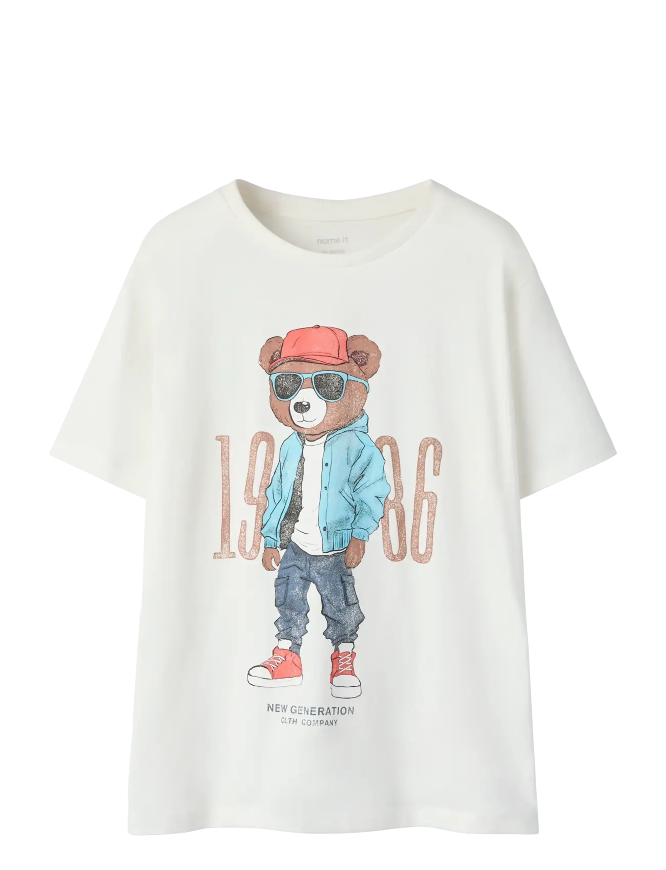 name it NKMDOBS SS NREG TOP BOX - Overdele - CLOUD DANCER / white