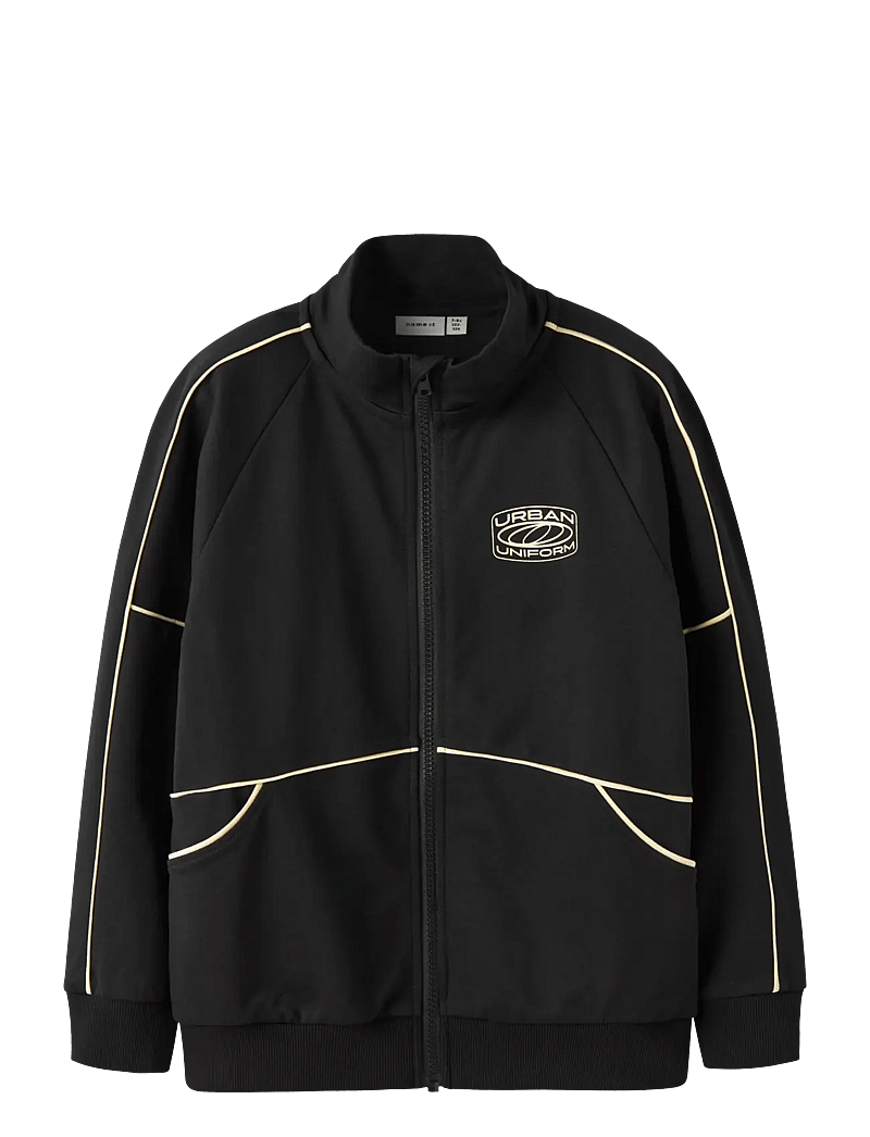 name it - NKMDINUN LS NREG SWEAT CARD UNB - sweatshirts - black - 1