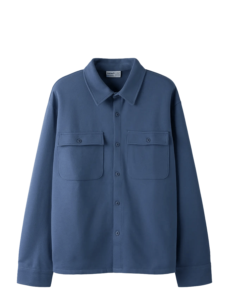 name it - NKMDARIN LS SWEAT OVERSHIRT UNB - sweat-shirt - vintage indigo - 0