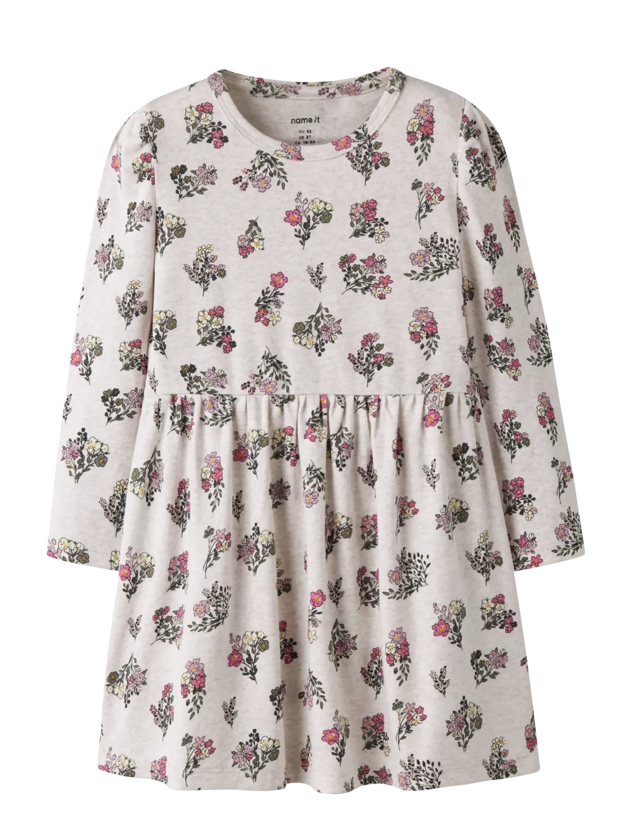 name it NMFDORITTA LS DRESS - Kjoler & Nederdele - PEYOTE MELANGE / beige
