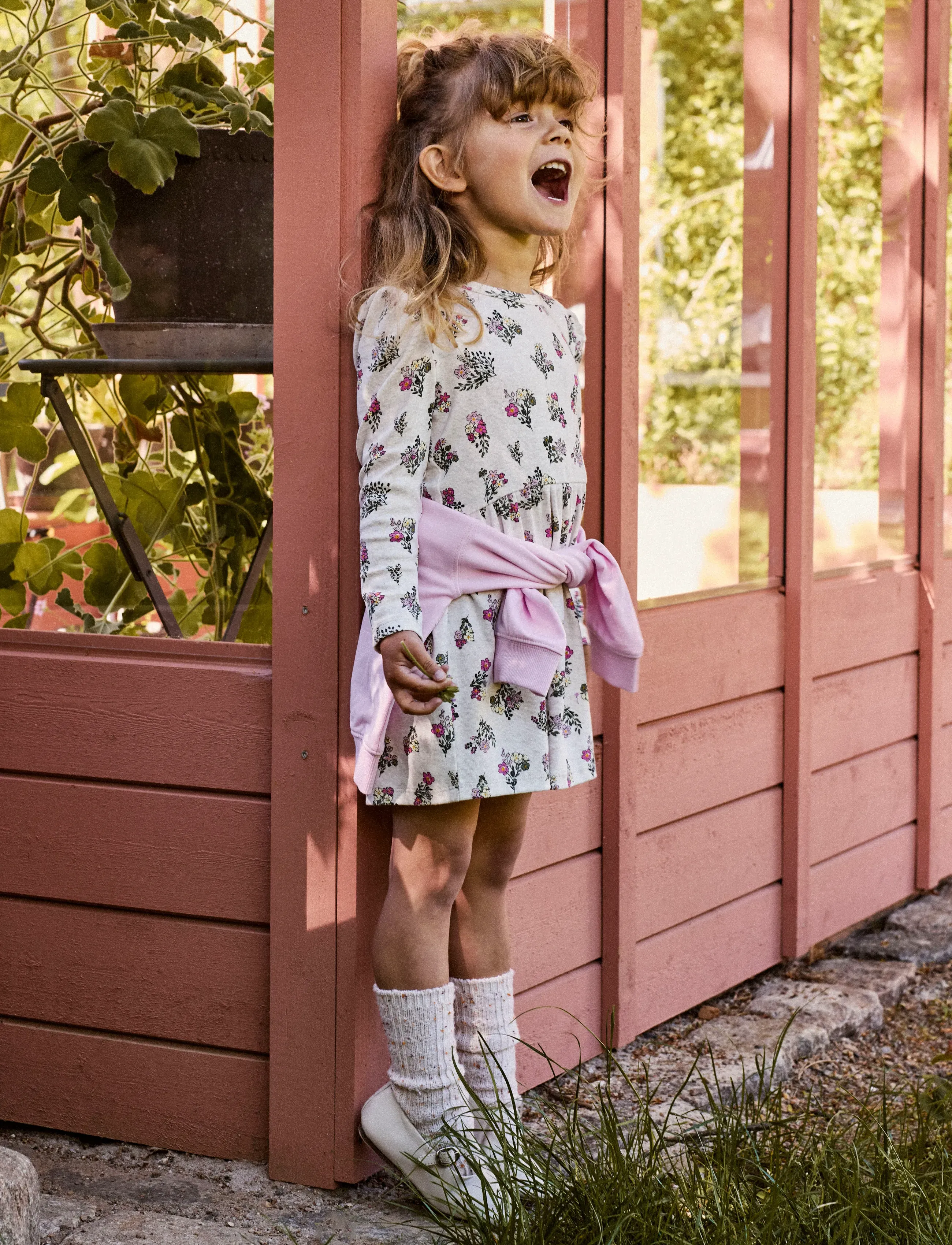 name it - NMFDORITTA LS DRESS - robes pour bébés à manches longues - peyote melange - 3