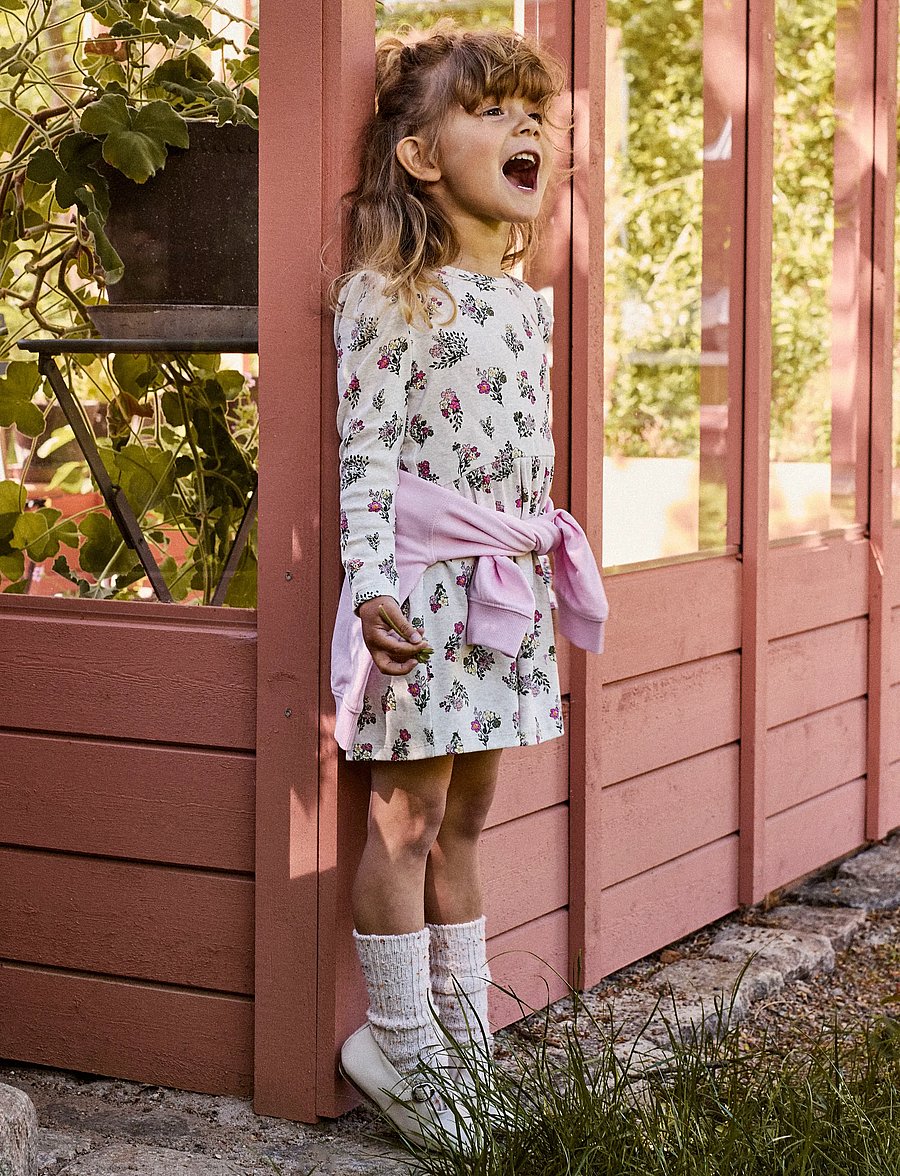 name it - NMFDORITTA LS DRESS - robes pour bébés à manches longues - peyote melange - 3