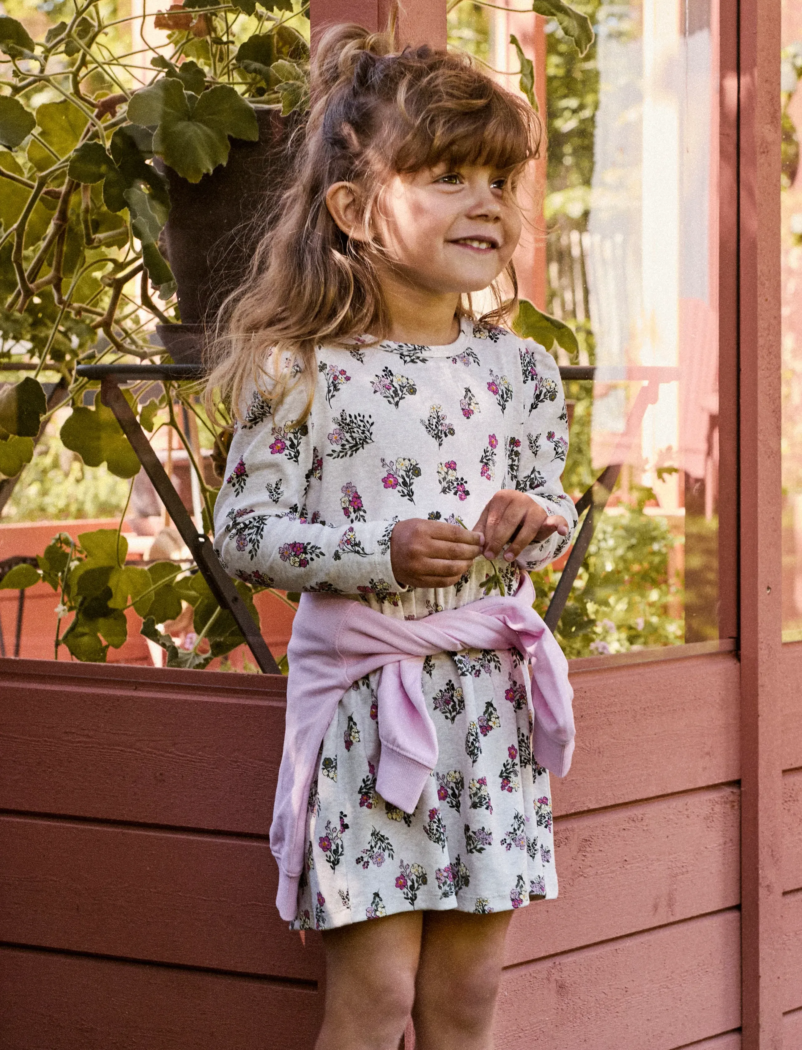 name it - NMFDORITTA LS DRESS - robes pour bébés à manches longues - peyote melange - 4