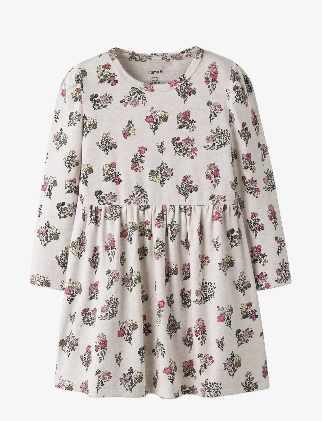 name it - NMFDORITTA LS DRESS - langærmede babykjoler - peyote melange - 2