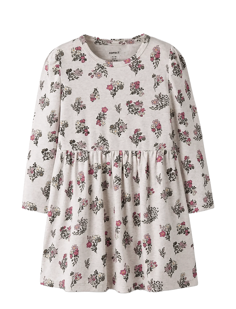 name it - NMFDORITTA LS DRESS - langærmede babykjoler - peyote melange - 2