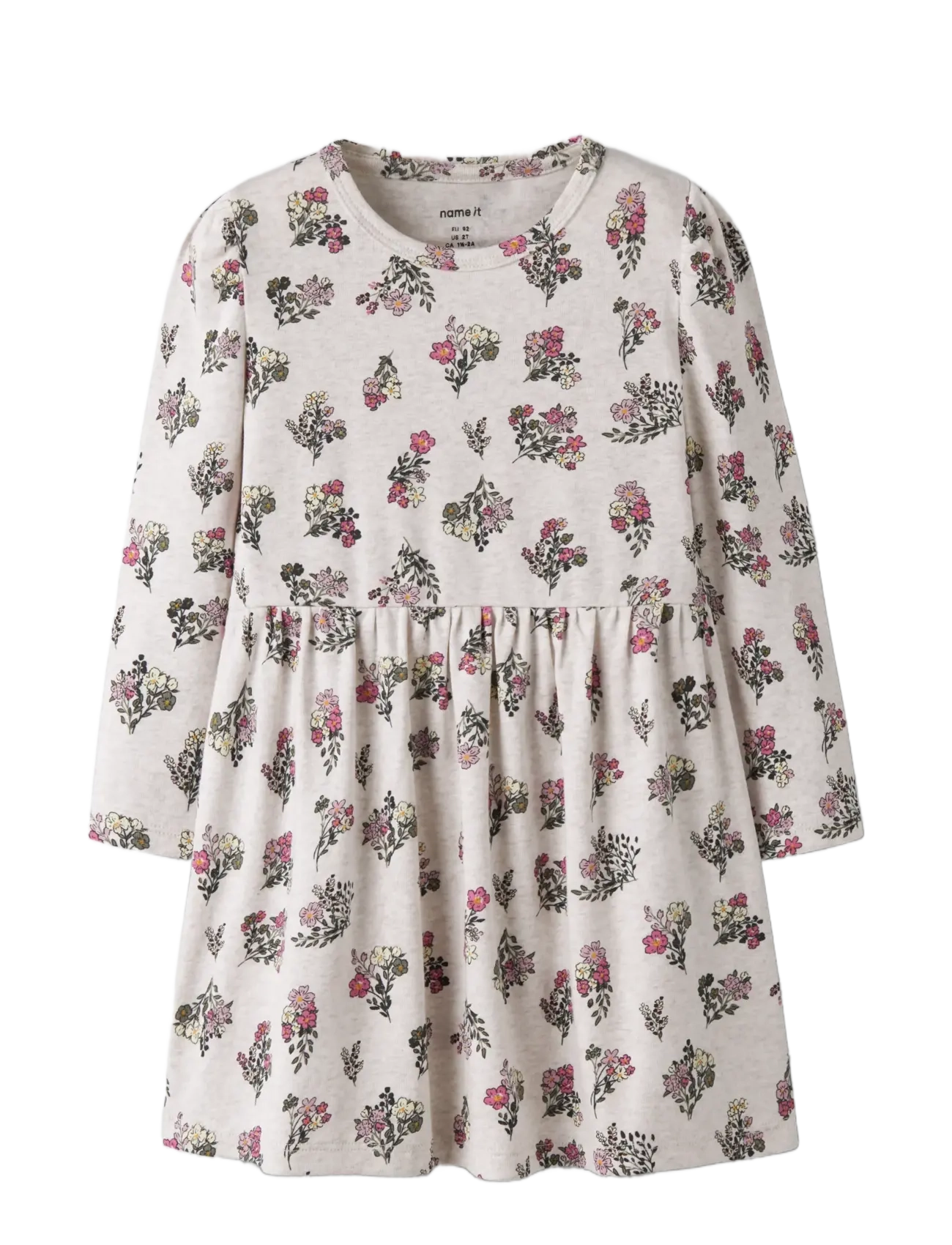 name it - NMFDORITTA LS DRESS - robes pour bébés à manches longues - peyote melange - 2