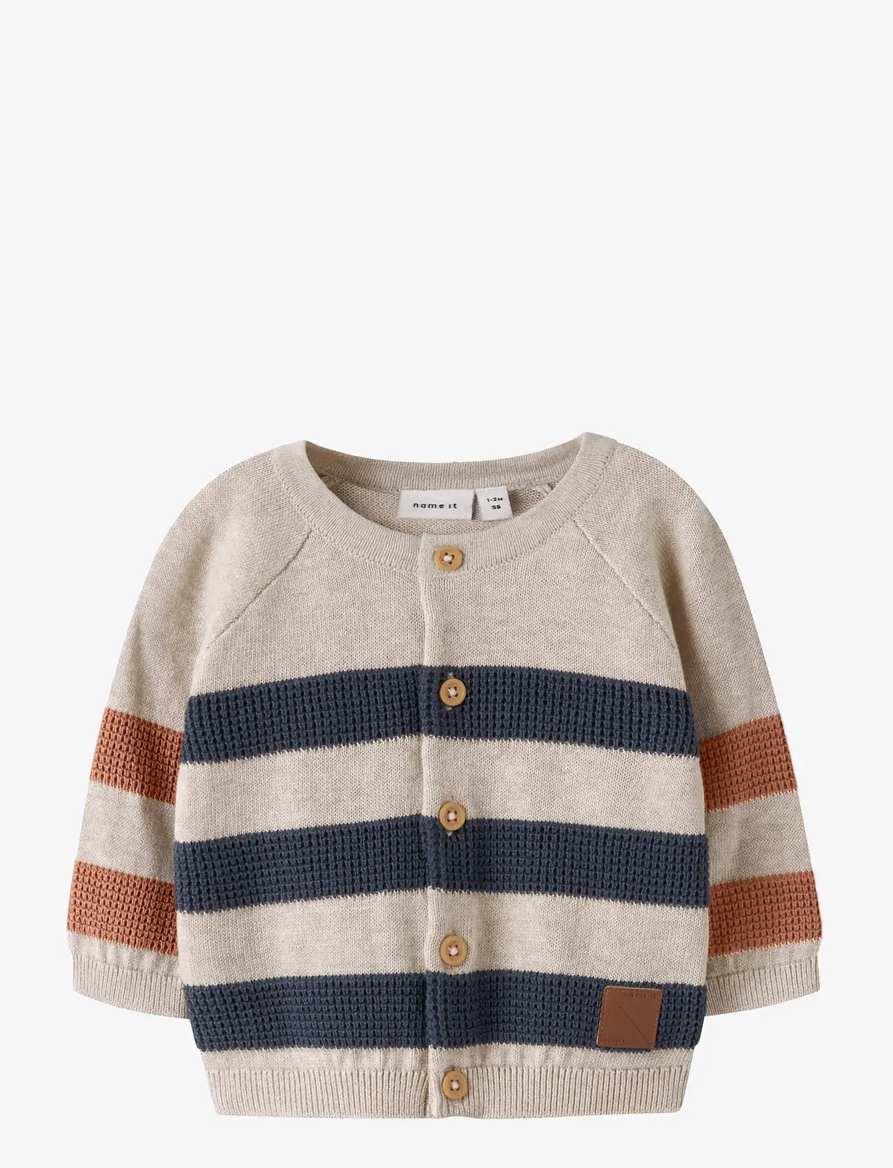 name it - NBMDIMITRI LS KNIT CARD BOX - cardigans - peyote melange - 0