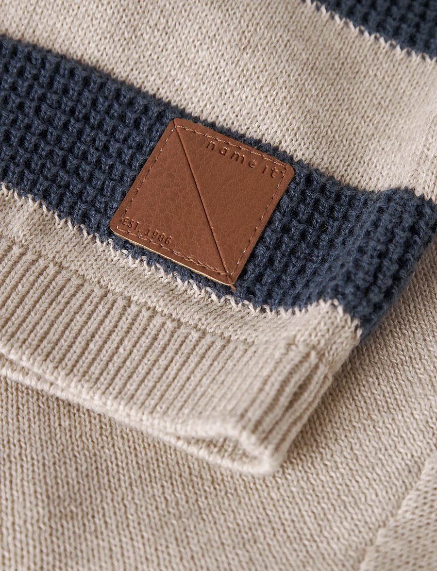 name it - NBMDIMITRI LS KNIT CARD BOX - gebreide vesten - peyote melange - 2