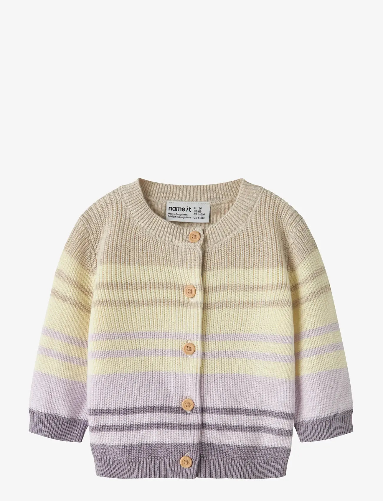 name it - NBFDIONA LS KNIT CARD - cardigans - peyote melange - 0