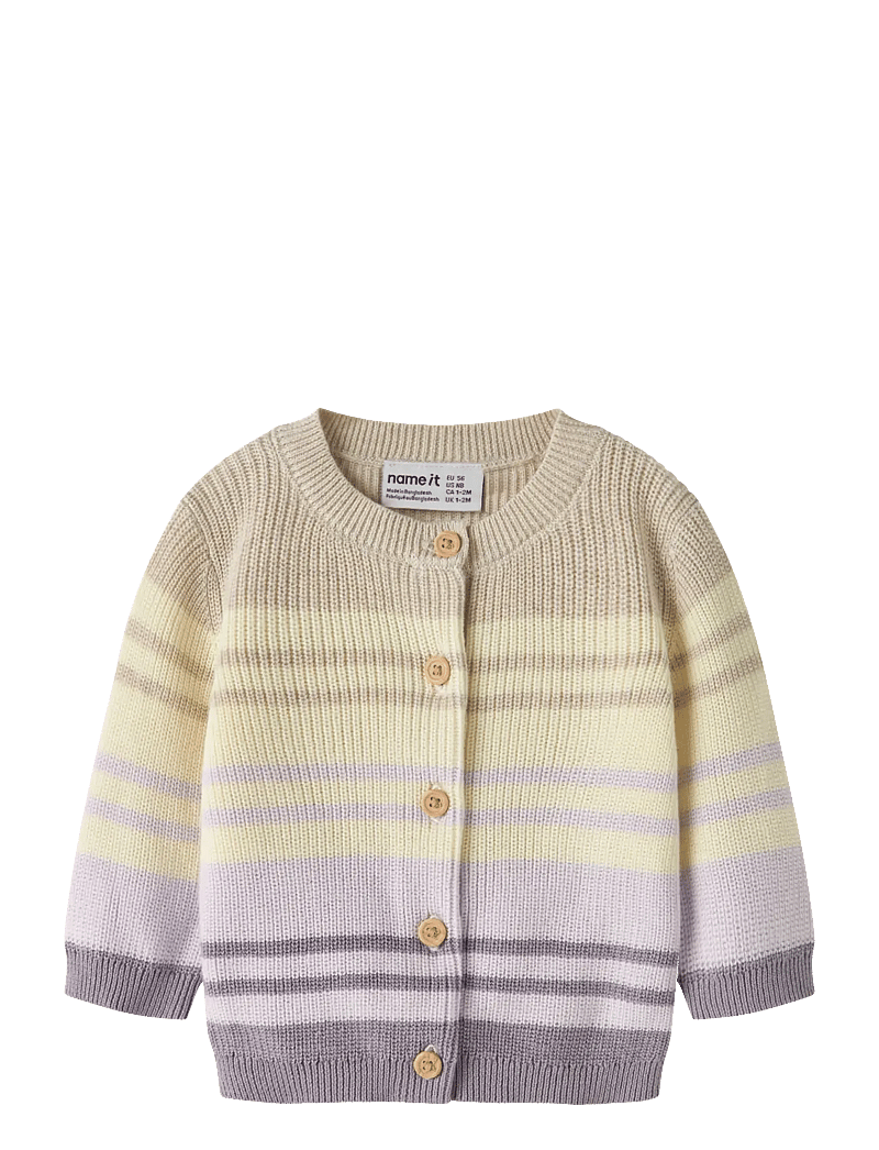 name it - NBFDIONA LS KNIT CARD - cardigans - peyote melange - 0