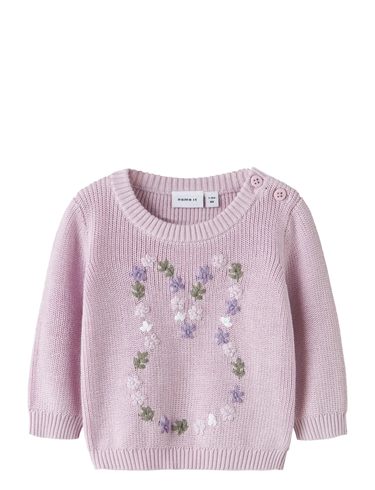NAME IT Nbfdetummi Ls Knit Lila - 74 - Kinder