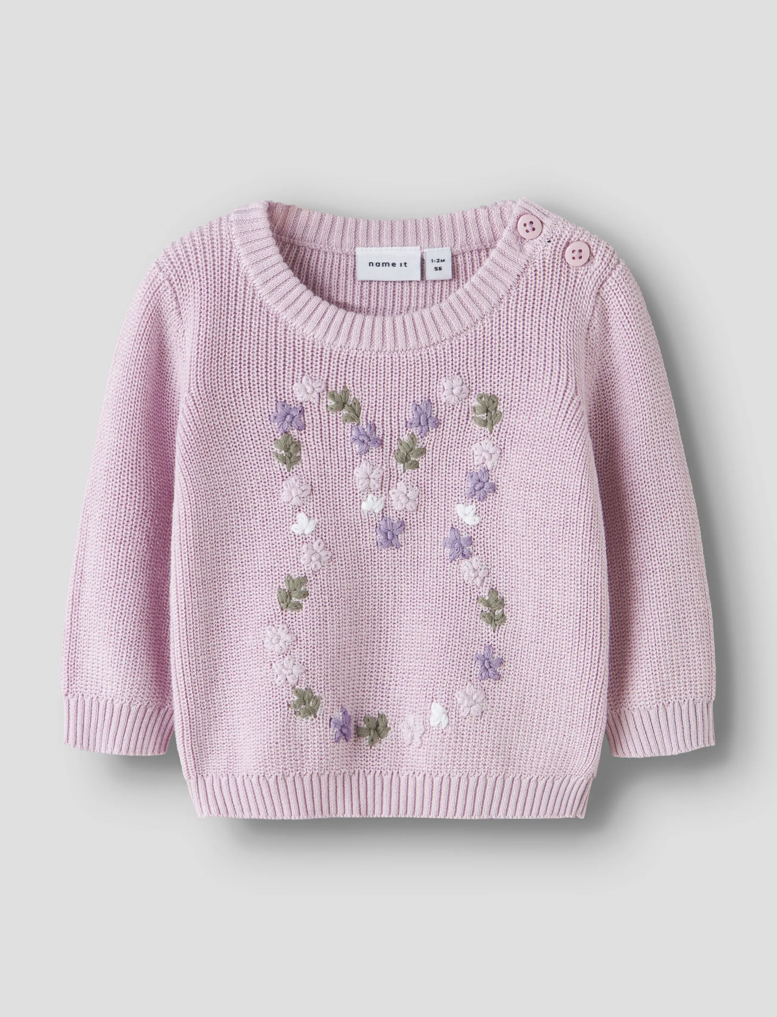 name it NBFDETUMMI LS KNIT - Pullover - LAVENDER FOG / purple