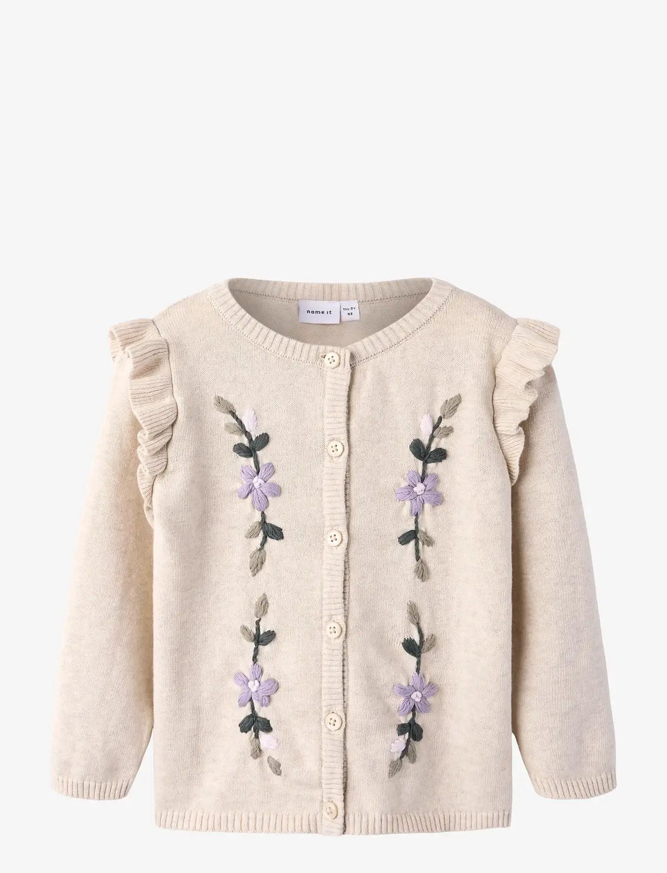 name it - NMFDUNIAJA LS KNIT CARD - cardigans - peyote melange - 0