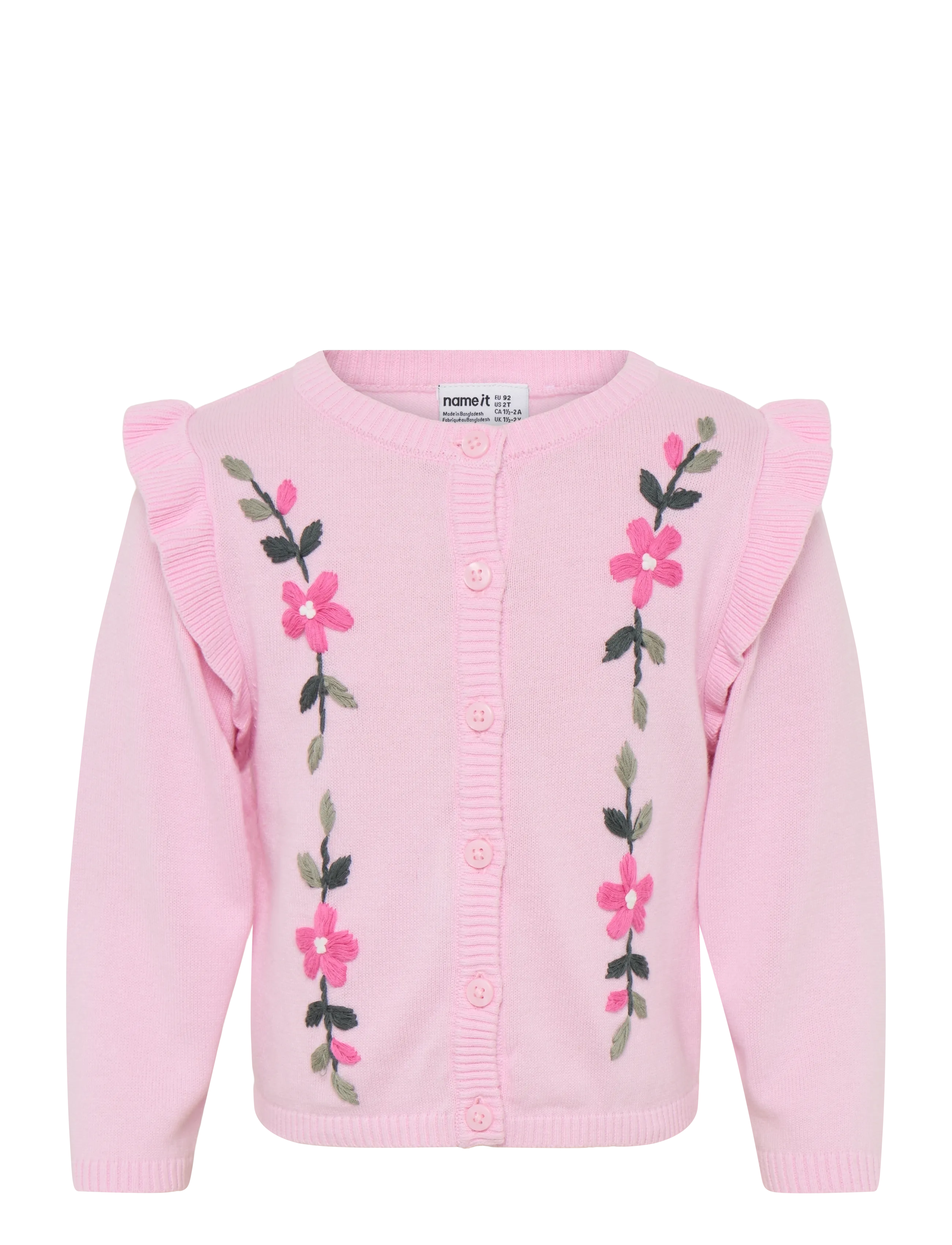 name it Nmfduniaja Ls Knit Card, 92, Knitwear, Rosa - Cardigans, Kinder