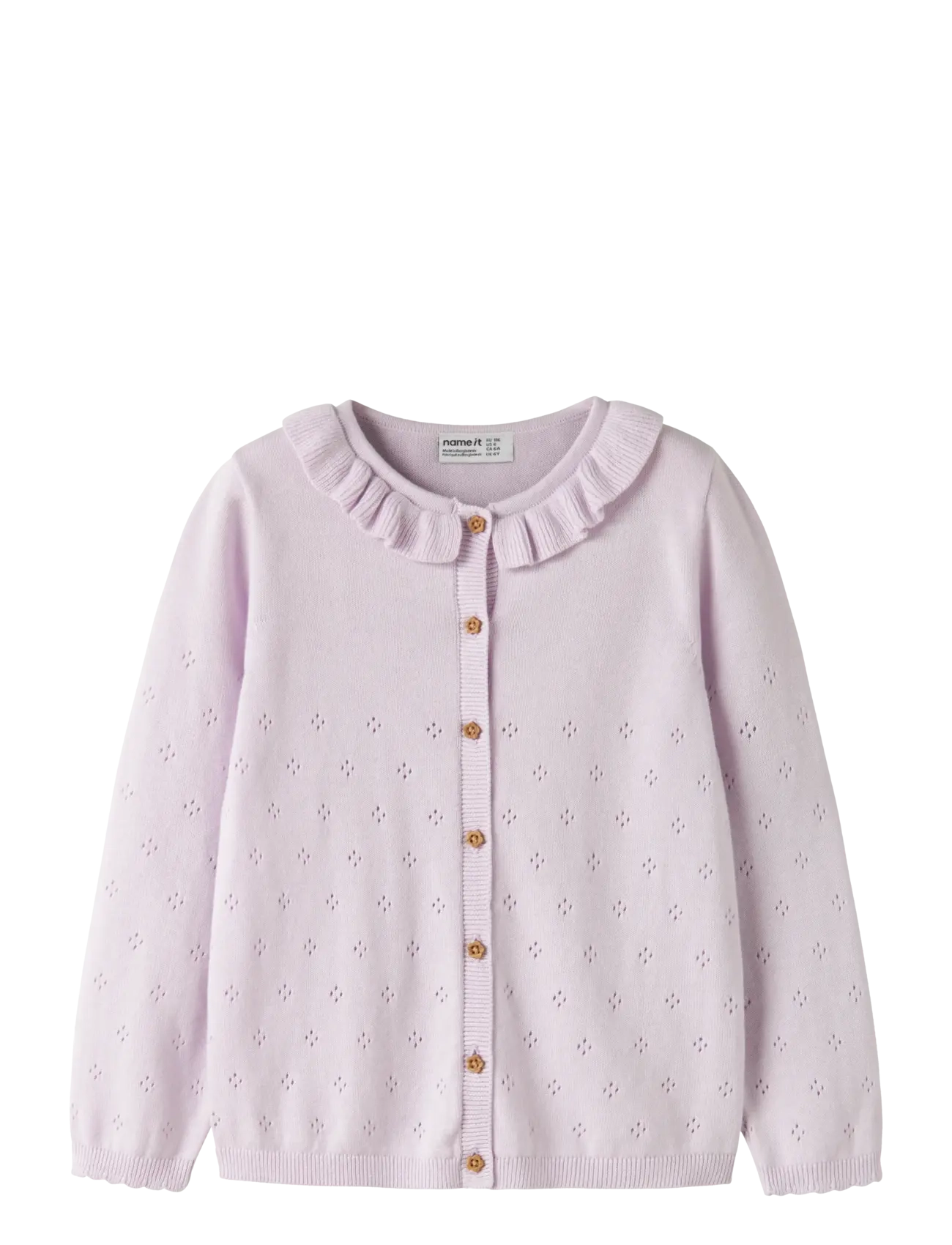 NAME IT Nmfdiame Ls Knit Card Lila - 110 - Kinder